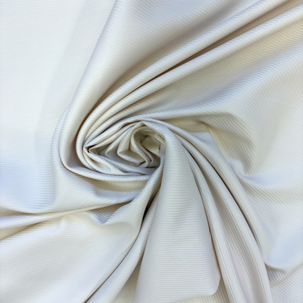 243731L Superfine Pima Cotton Shirting - White With White Stripes