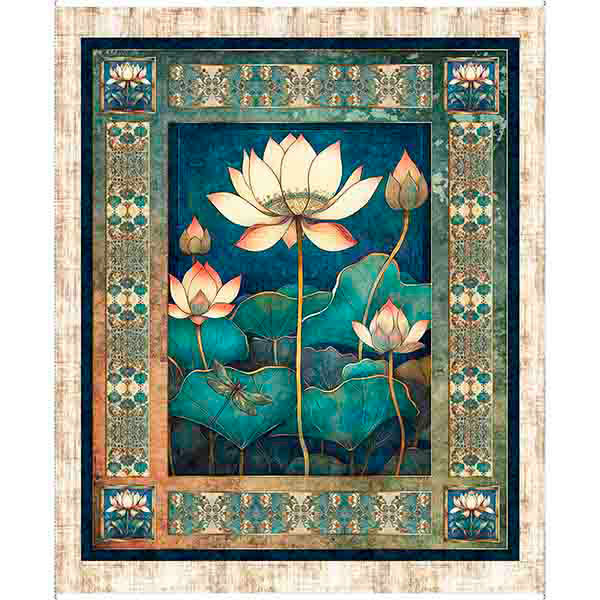 SERENITY Lotus Flower Panel Multi 223707PB