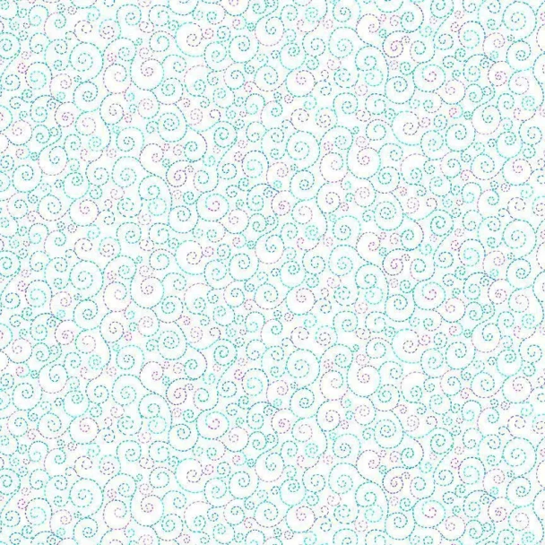 Indigo Garden Swirls 108" Wide Back 230997E
