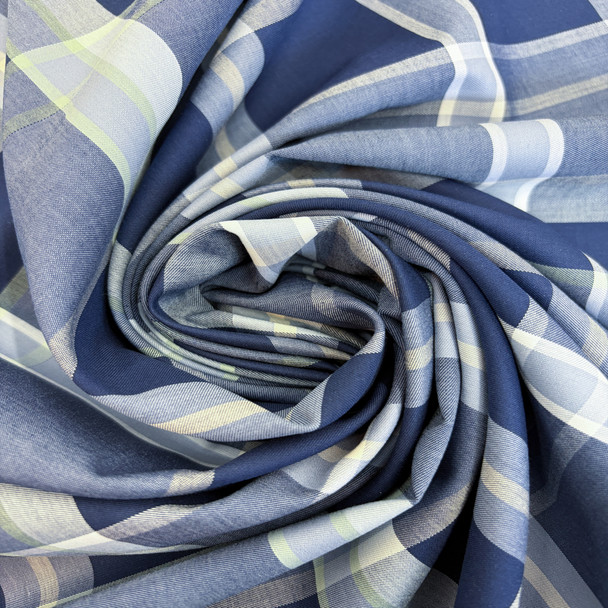 Pima Cotton Shirting - Blue