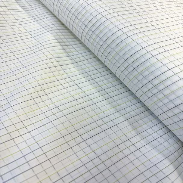 Pima Cotton Shirting - White with Multicolored 242084D