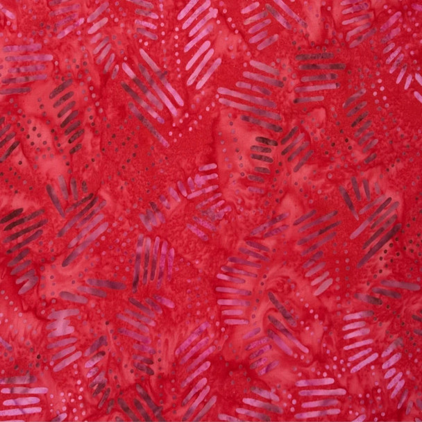 Dots n Dashes Dashes Batiks - Cherry 258099R