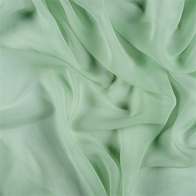 1M TEAL GREEN / GOLD SHIMMER DRESS CHIFFON FABRIC 58