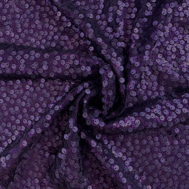 Purple Sequins on Stretch| G Street Fabrics