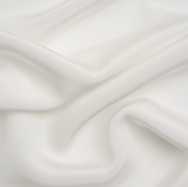 Whisper White Silk 4-Ply Crepe Fabric main image 1