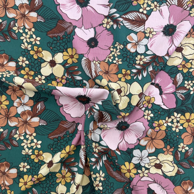 open lace back dress Tropical Breeze Fabrics Yoryu Large Floral Print Polyester Dress Fabric  048514  Good's Store Online