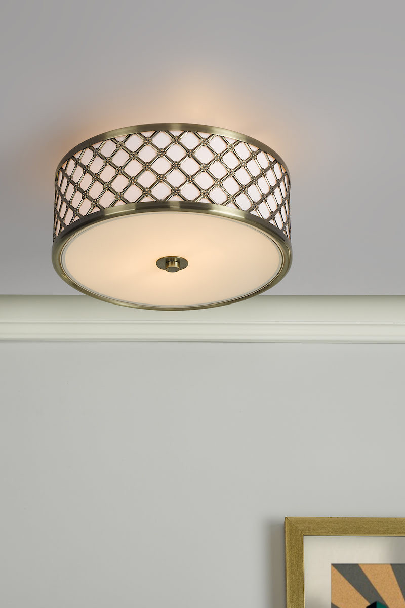 Civic Small 2 Light Flush Ceiling Light 