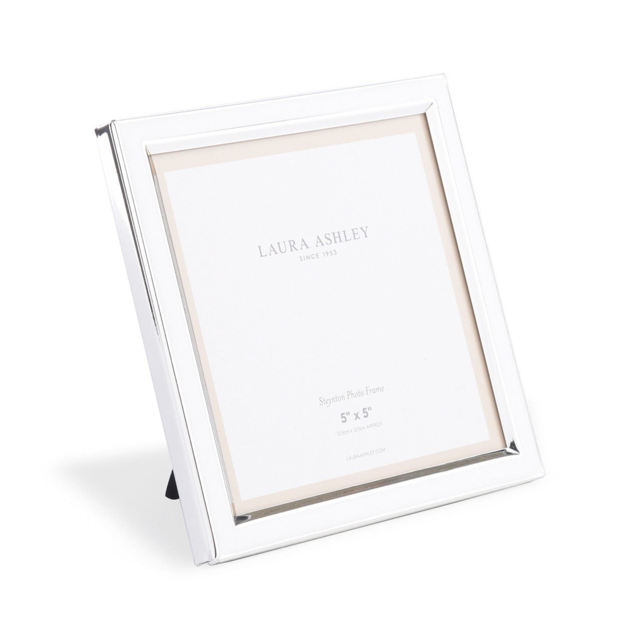 Steynton Photo Frame Polished Silver 5x5 Inch by Laura Ashley