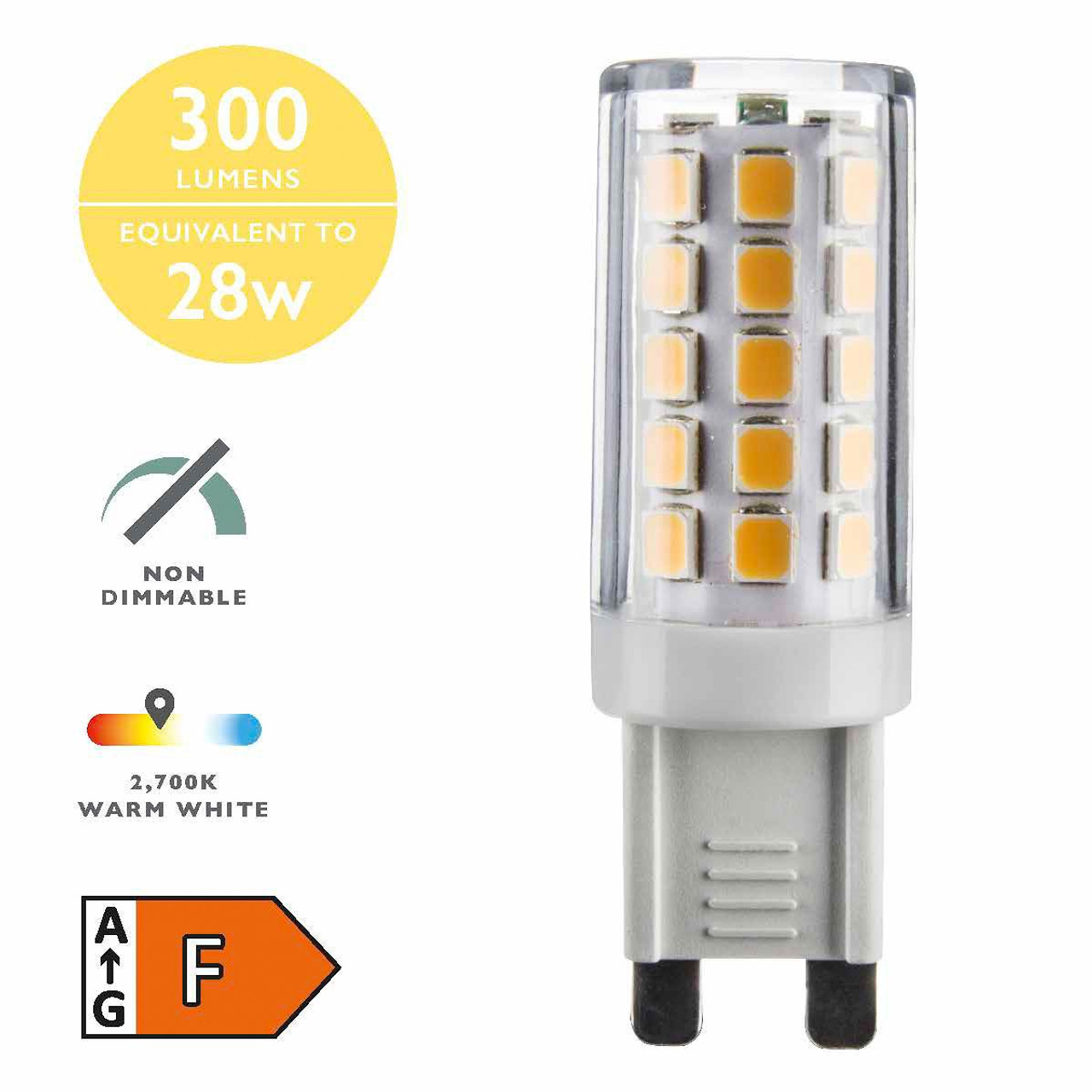 Ampoule LED g9 3,5w g9 équivalent à 28w blanc du jour 6000k - RETIF