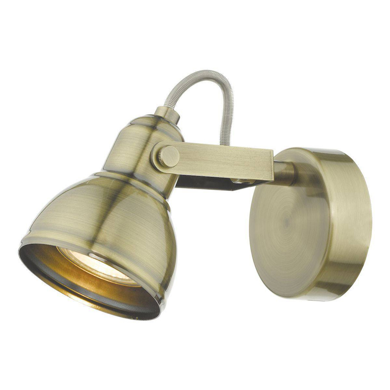 Kempten antique brass wall light, Dar Lighting