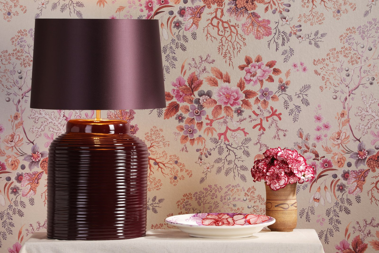 Tidal Table Lamp Purple Ceramic Base Only The Home Library