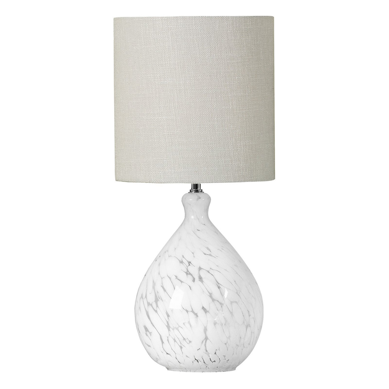 Laura Ashley Confetti Table Lamp White Art Glass and Polished