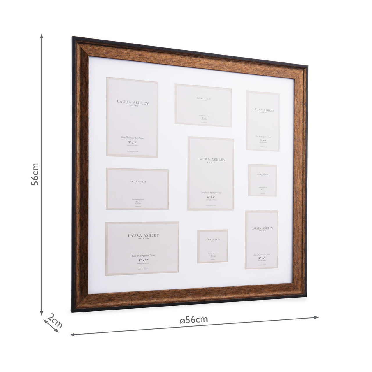 Laura Ashley Cara Photo Frame Bronze With 9 Apertures by Laura