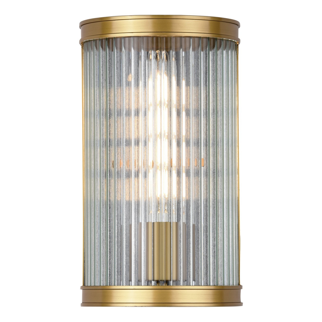 Bronzed Ribbed Glass Bianka Wall Light Bronze and Ribbed Glass | The Home Library, Wilmslow ...
