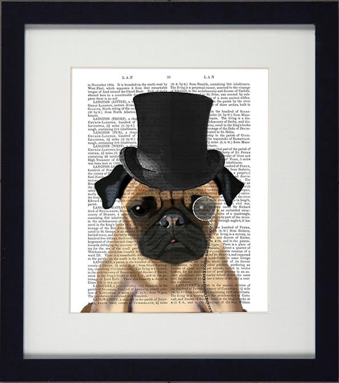 Portrait Of Pug Dog With Mirror Sunglasses Stock Illustration