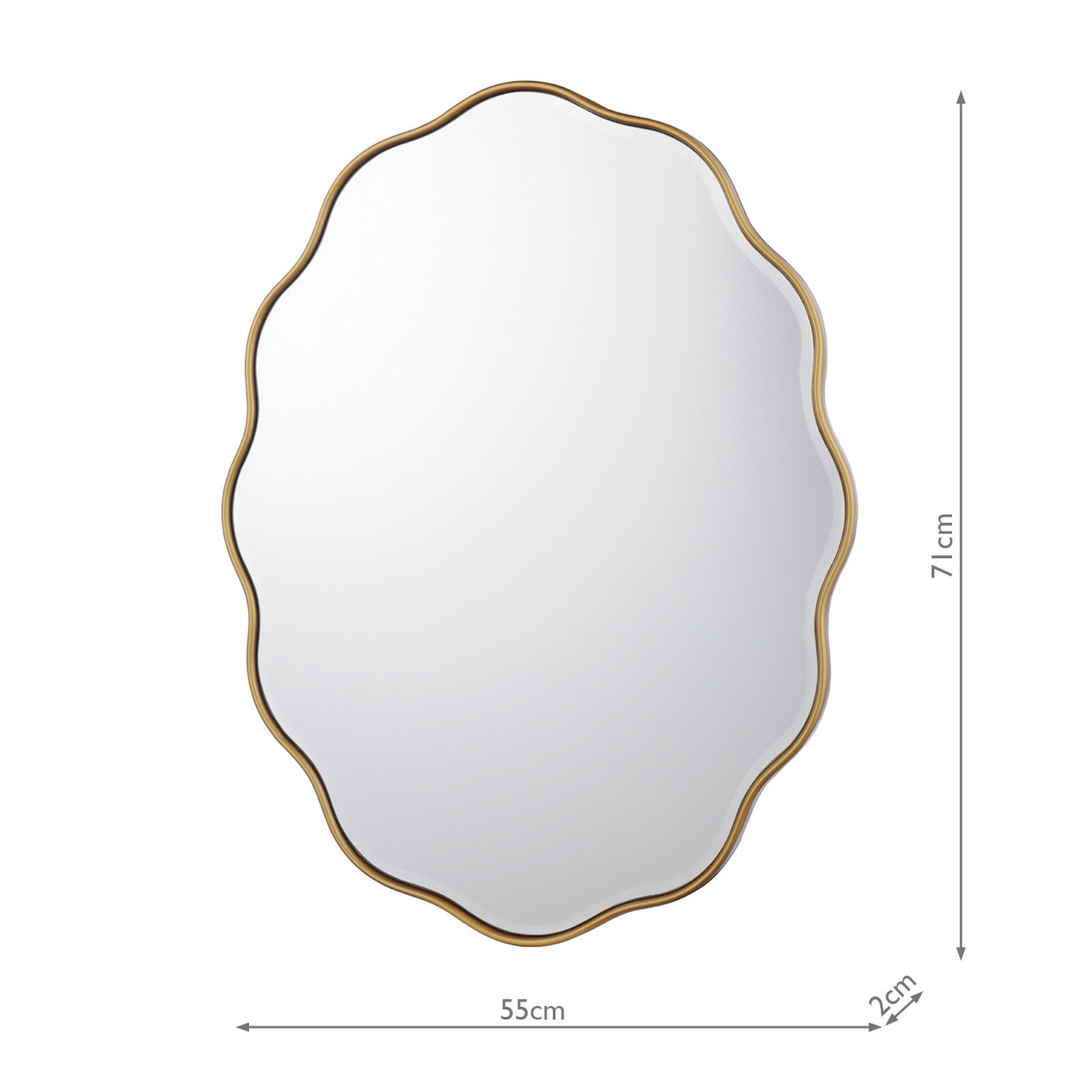 LAURA ASHLEY アンティーク調ミラー Laura Ashley Medora Mirror Matt Gold 71 X 55cm | The Home Library
