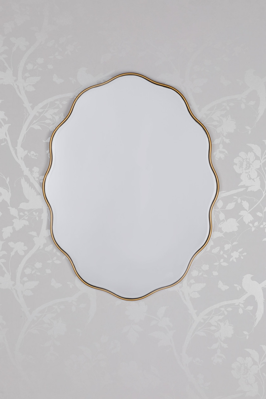 Laura Ashley Medora Mirror Matt Gold 71 X 55cm | The Home Library