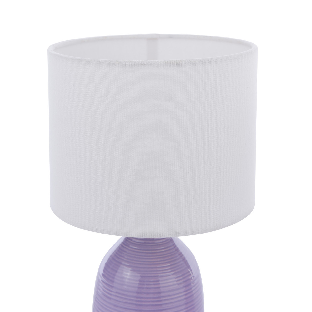 Laura Ashley Penny Table Lamp Purple Ceramic and Polished Chrome