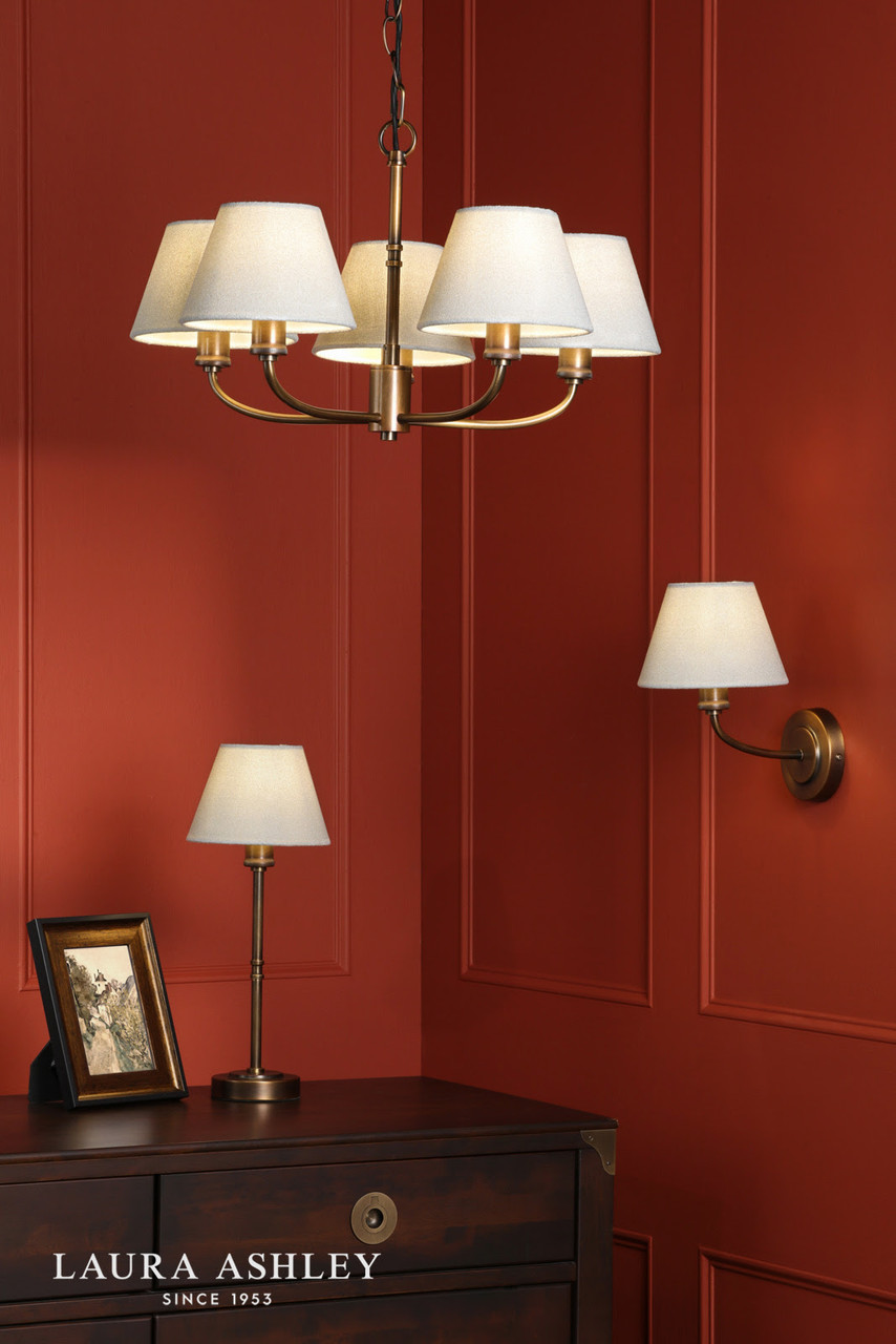 Laura Ashley Denston Table Lamp Antique Bronze With Shade - The