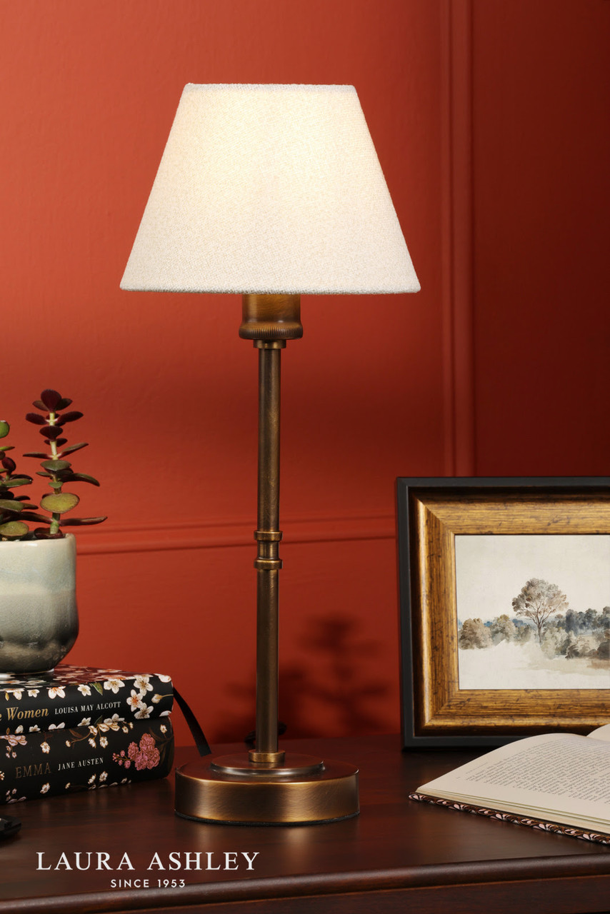 Laura Ashley Denston Table Lamp Antique Bronze With Shade - The
