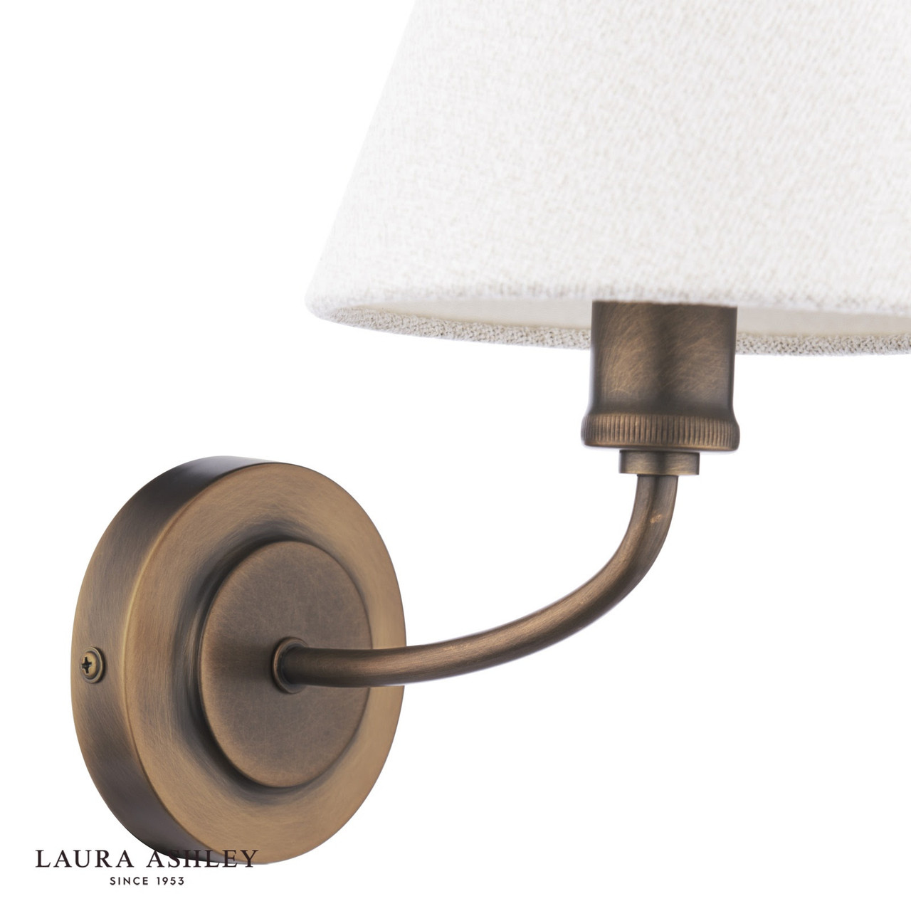 Laura Ashley Denston Wall Light Antique Bronze With Shade - The