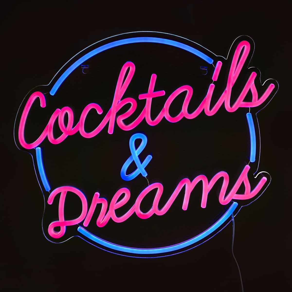 Cocktails and Dreams Neon Sign by Amber Bright | The Home Library