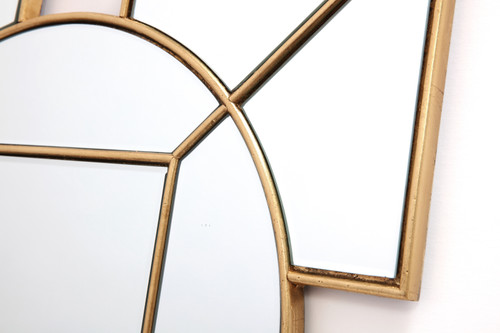 Lyshia Square Mirror With Gold Foil Detail 60CM