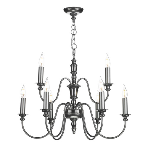 Dickens 9 Light Pendant In Pewter