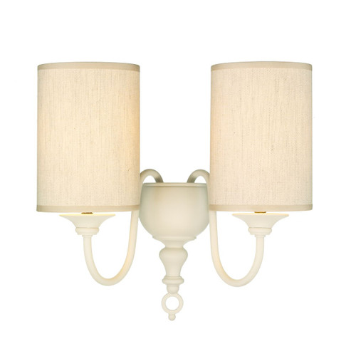 Flemish Double Wall Bracket Cream Complete With Shadesby David Hunt Lighting