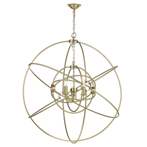 Orb 3 Light Large Pendant In Butter Brassby David Hunt Lighting