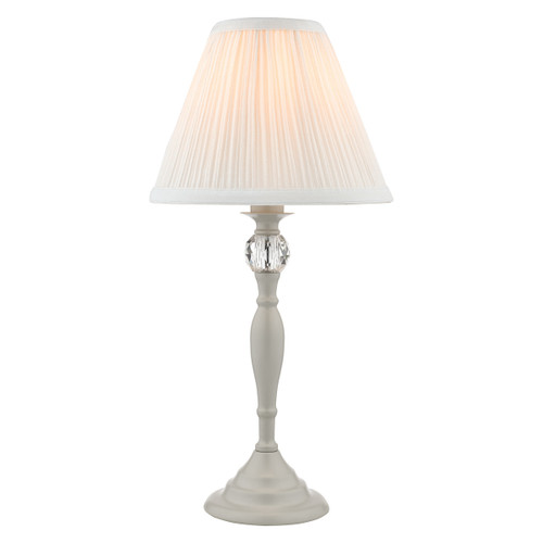 Ellis Satin-Painted Spindle Table Lamp with Ivory Shade