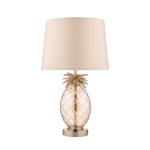 Pineapple Cut Glass 1 Light Table Lamp with Shade Large