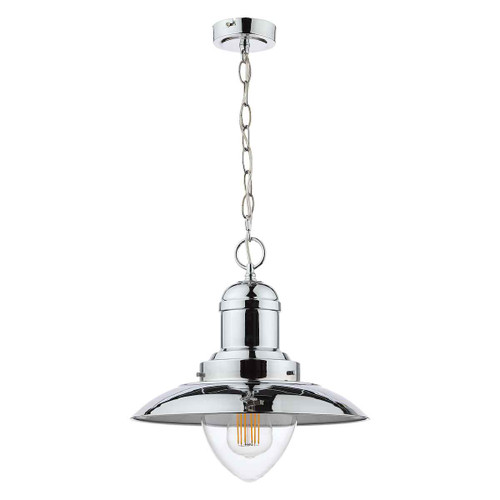 Corbridge Polished Chrome 1 Light Fisherman Ceiling Light