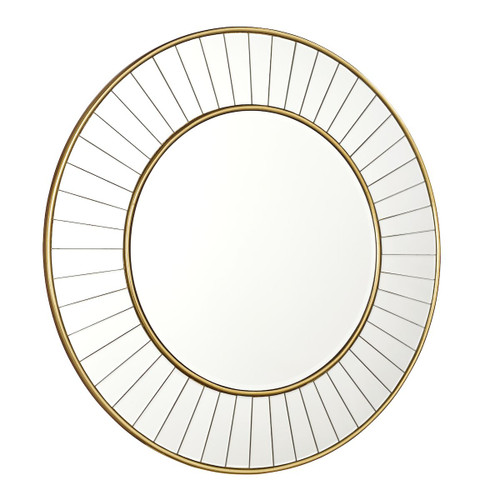 Laura Ashley Clemence Medium Round Mirror Gold Leaf 80cm