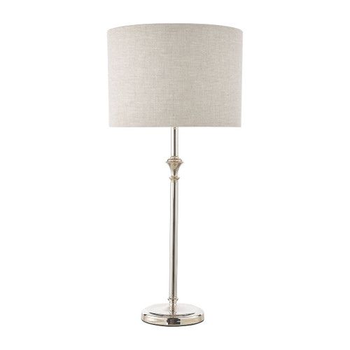 Laura Ashley Highgrove Table Lamp Polished Nickel With Shade