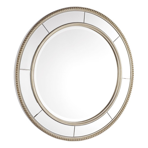 Laura Ashley Nolton Round Mirror Distressed Glass 110cm