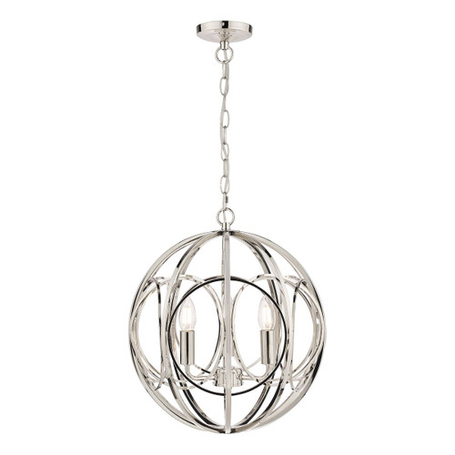 Laura Ashley Orbital 3lt Pendant Polished Nickel