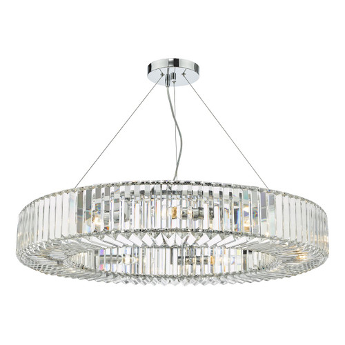 Teyana 9 Light Pendant Polished Chrome Crystal