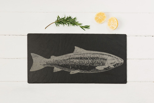 Slate table runner - salmon