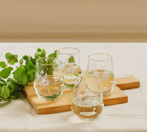 Stemless Glasses - Bee, Set of 4