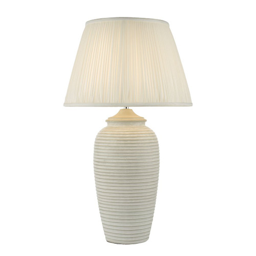 Deighton Table Lamp Grey Ceramic With Shade