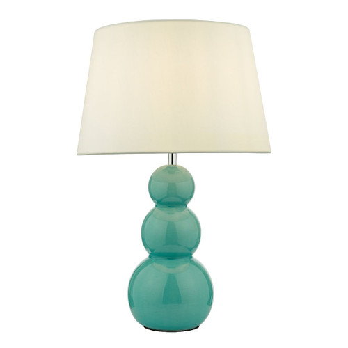 Mia Table Lamp Blue Ceramic With Shade