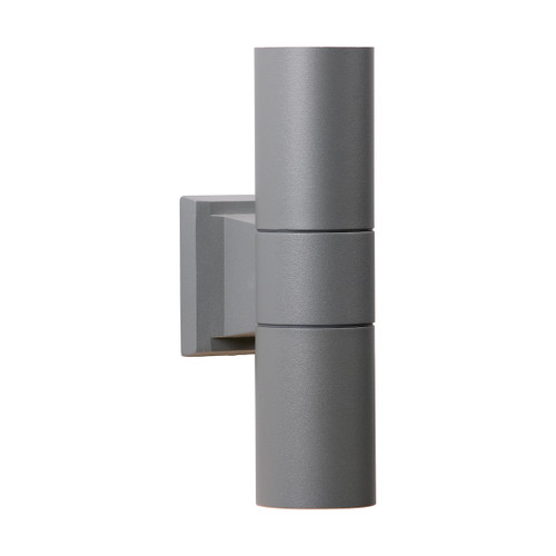 Falmouth Double Outdoor Wall Light In Grey - IP Rated