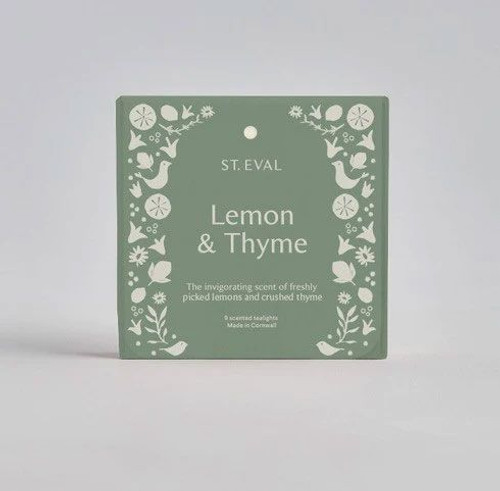 Lemon & Thyme Scented Summer Folk Tealights