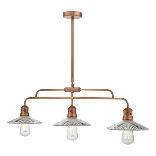 Adeline Bar Pendant Brushed Copper & Glass Adeline Bar Pendant Brushed Copper & Glass