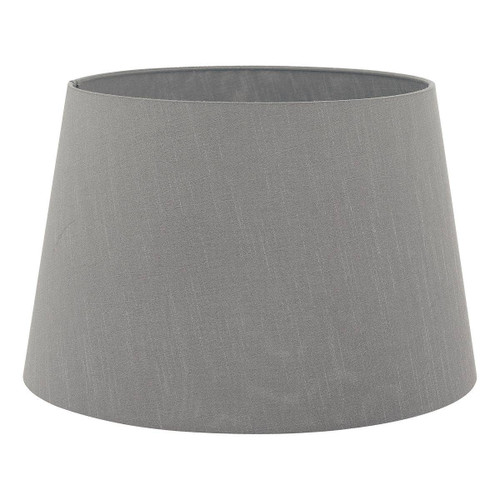 Cezanne Grey Faux Silk Tapered Drum Shade 40cm