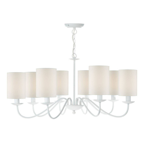 Irwin 8 Light Pendant Dual Mount White