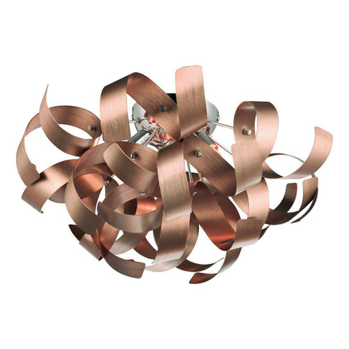 Rawley 4 Light Flush Brushed Copper 40cm