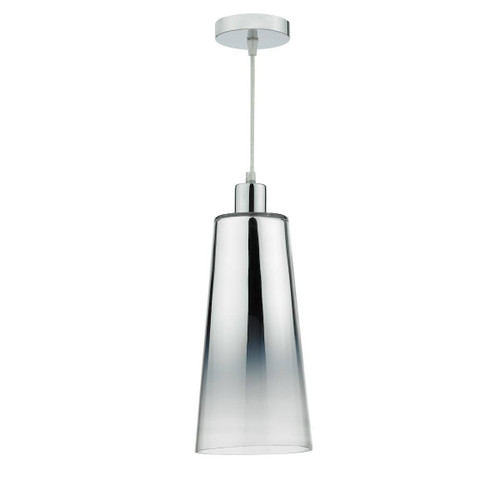 Smokey Easy Fit Pendant Graduated Chromed Glass