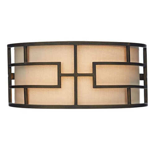 Tumola 2 Light Wall Light Bronze With Shade